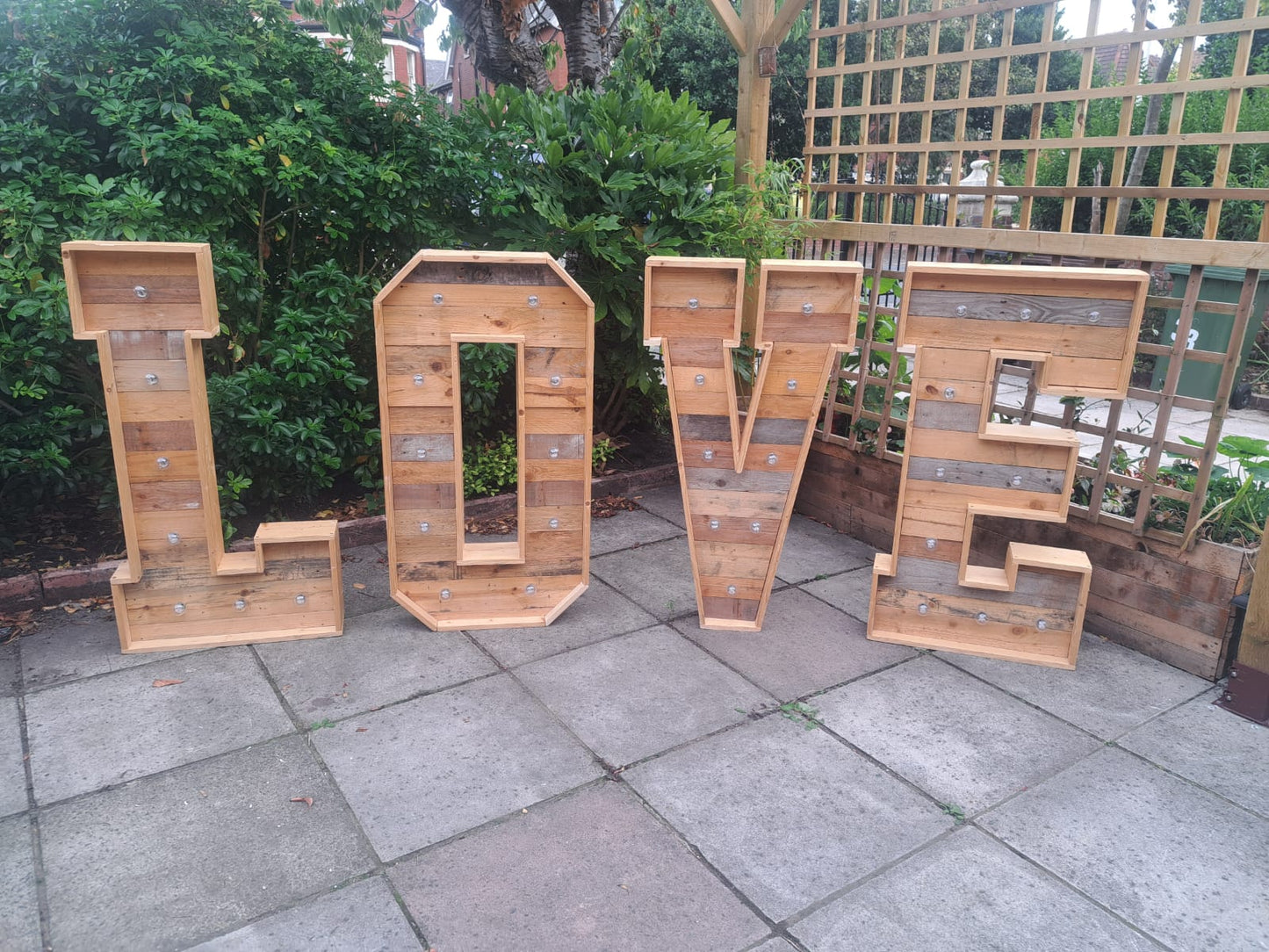 For Hire - Rustic Wooden Light Up LOVE Letters - £75 (£50 deposit)