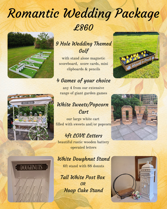 Romantic Wedding Package £860 (£50 deposit)