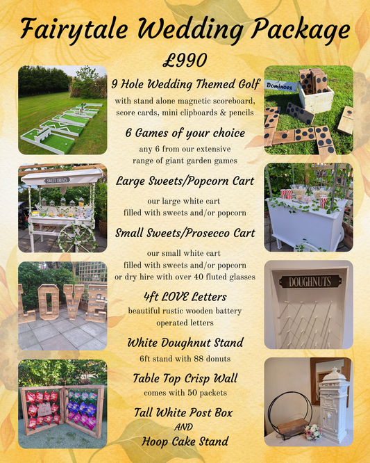 Fairytale Wedding Package £990 (£50 deposit)