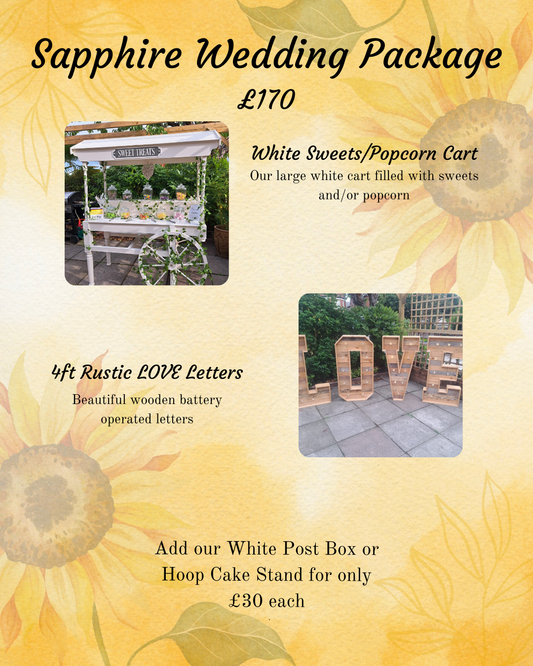 Sapphire Wedding Package £170 (£50 deposit)