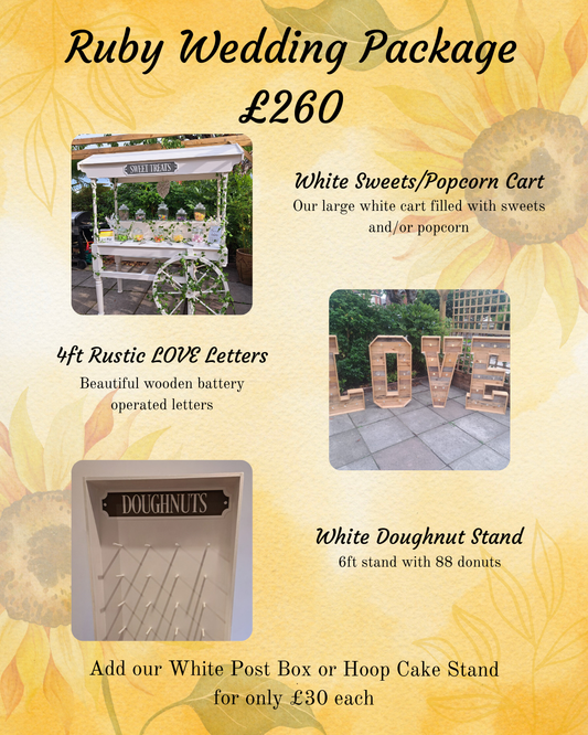 Ruby Wedding Package £260 (£50 deposit)