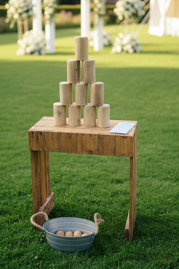 Wooden Can Alley Hire