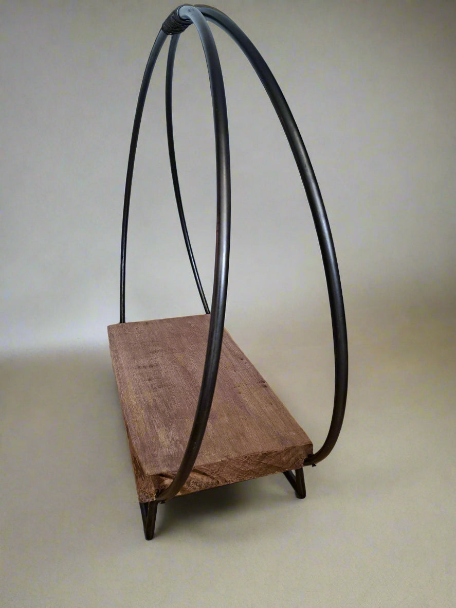 For hire - Industrial Single Tier Hoop Cake Stand for Wedding Cakes