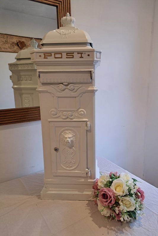 For hire - White Wedding Post Box